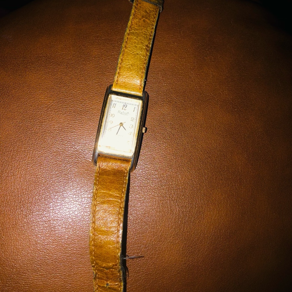 Gold Dial with Brown Leather Strap